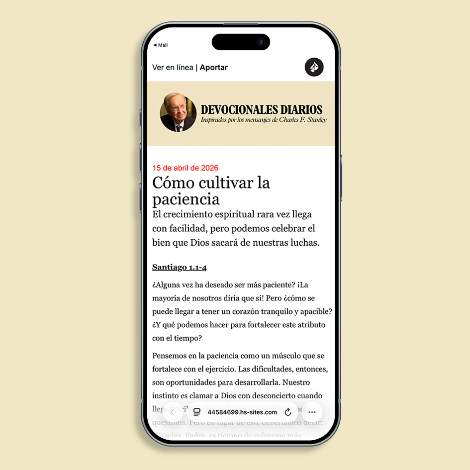 Correo electrónico de las meditaciones diarias de En Contacto